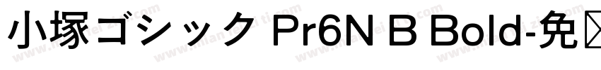 小塚ゴシック Pr6N B Bold字体转换